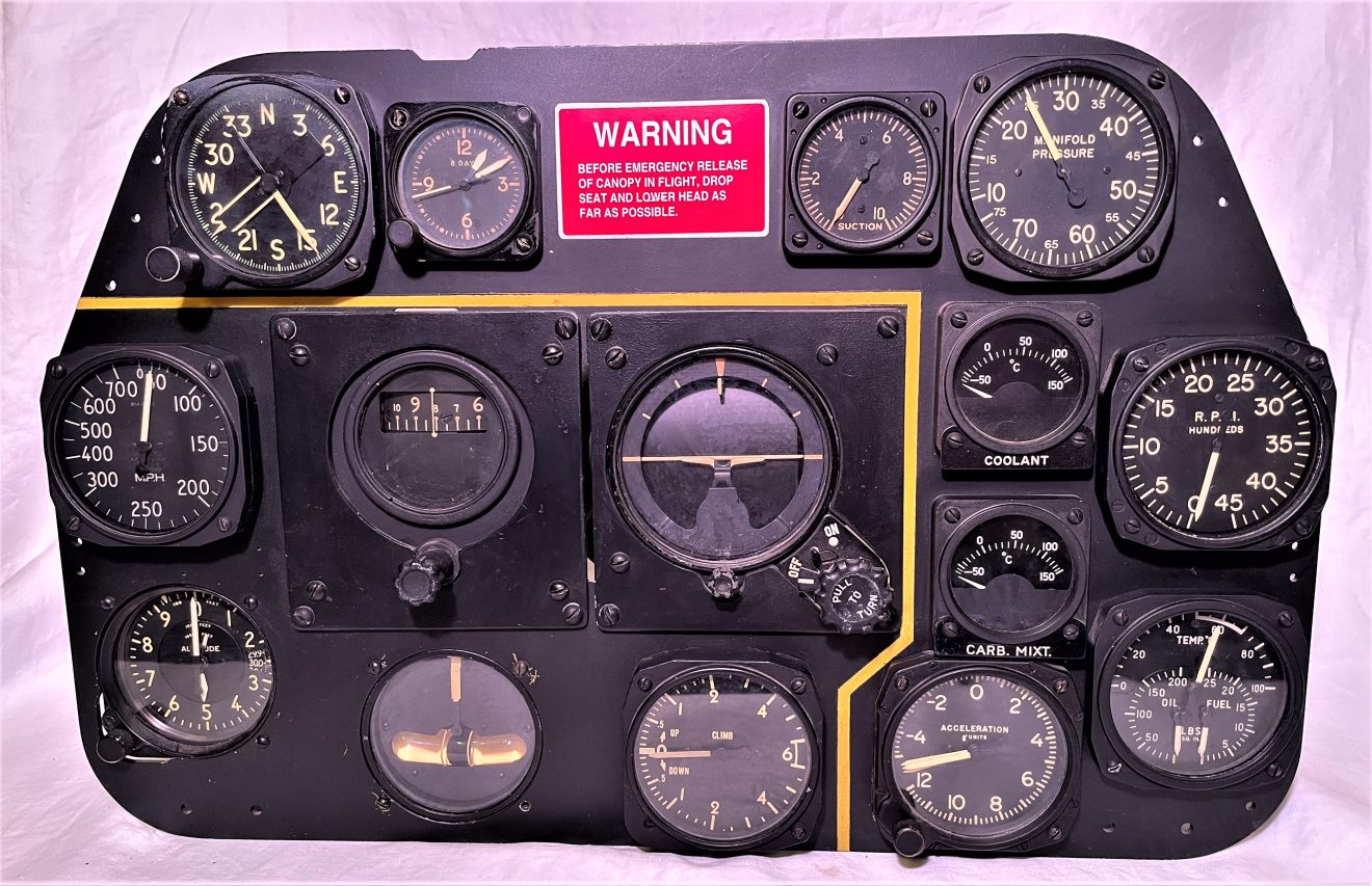 WWII Reproduction P 51 Instrument Panel Westwall Militaria