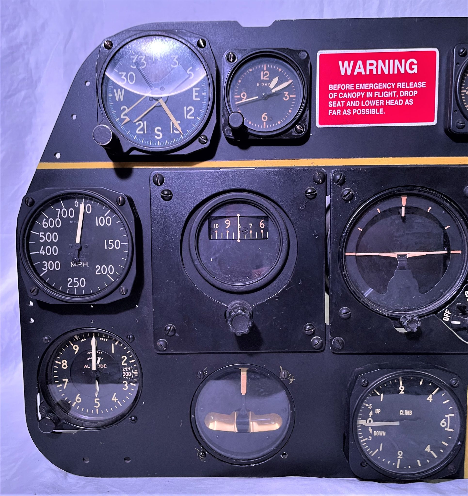 WWII Reproduction P 51 Instrument Panel Westwall Militaria