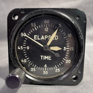 Uncommon 1950s Elgin Aircraft Elapsed Time Clock – F9F Panther / FJ-1 Fury – Working