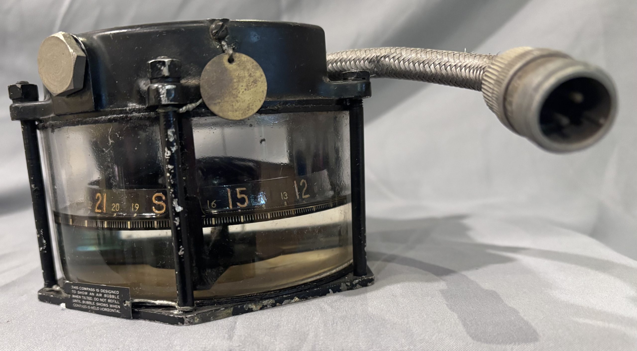 Original WWII Mark IX Aircraft Compass – PBY Catalina – Working – Needs Fluid - Image 5